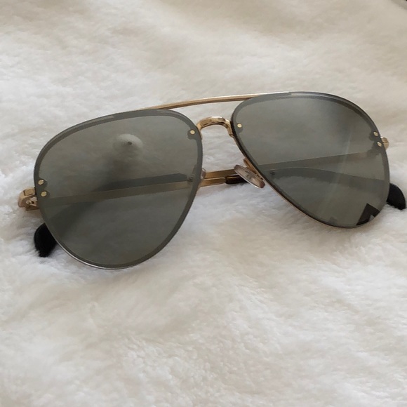 Celine Accessories - Celine Gold Aviator Mirrored Sunglasses Like New